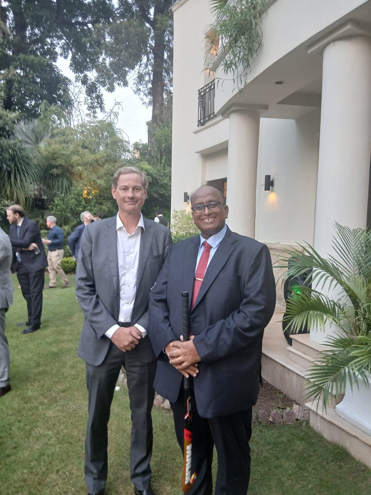 Ghulam Shabbir Babar at an evening garden reception