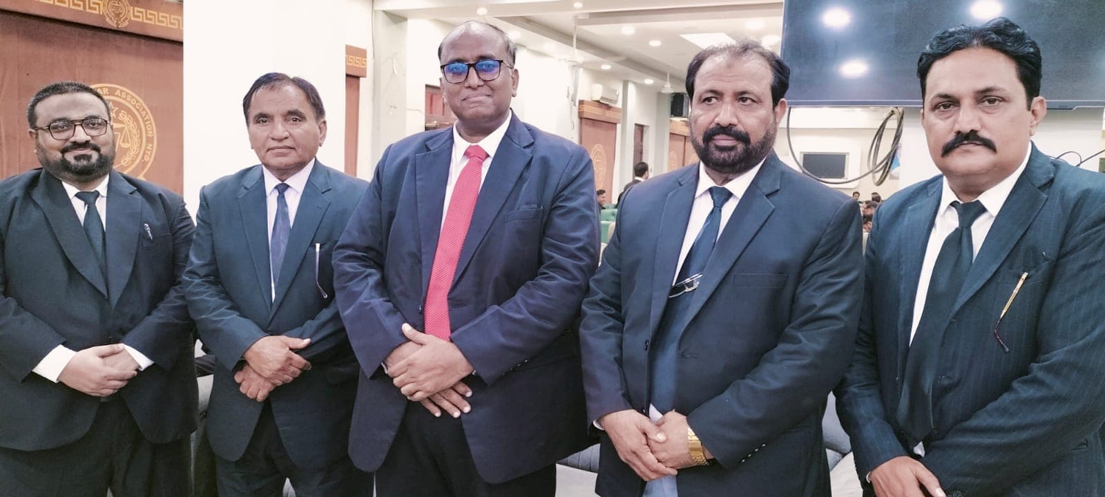 Ghulam Shabbir Babar with fellow advocates