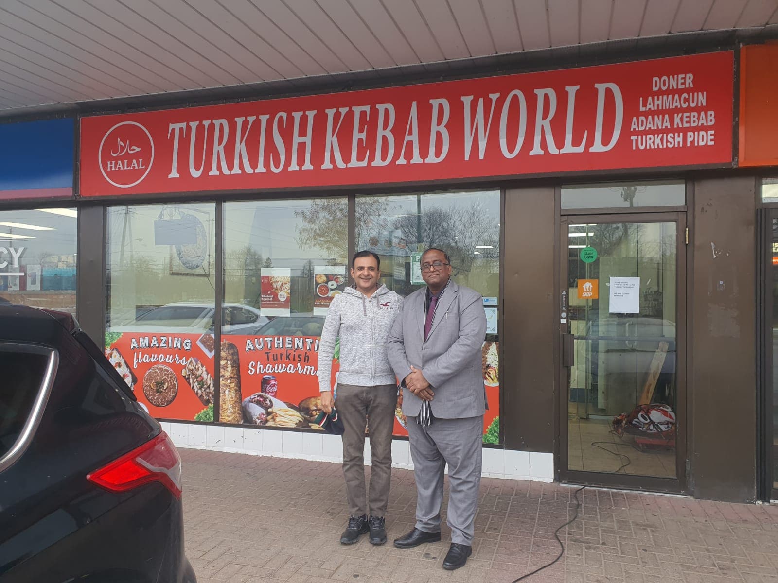 Ghulam Shabbir Babar with Mr. Zamin Talpur in Canada